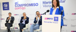 María del Mar Vázquez presentando su programa electoral