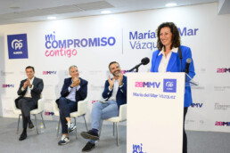 María del Mar Vázquez presentando su programa electoral